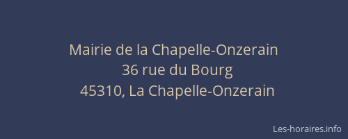 Mairie de la Chapelle-Onzerain