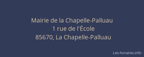 Mairie de la Chapelle-Palluau
