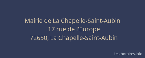 Mairie de La Chapelle-Saint-Aubin