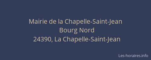 Mairie de la Chapelle-Saint-Jean