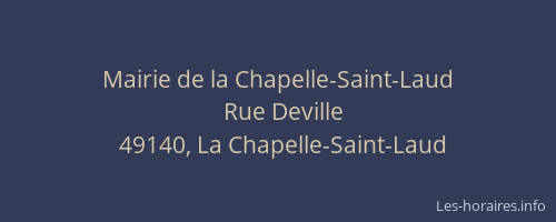 Mairie de la Chapelle-Saint-Laud