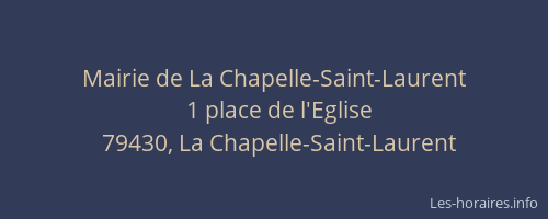Mairie de La Chapelle-Saint-Laurent