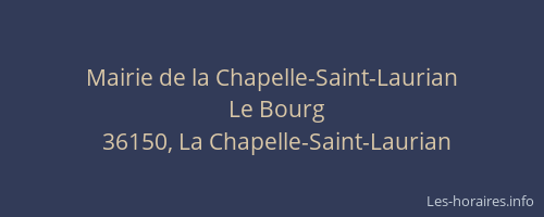 Mairie de la Chapelle-Saint-Laurian