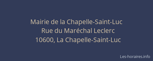 Mairie de la Chapelle-Saint-Luc