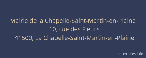 Mairie de la Chapelle-Saint-Martin-en-Plaine