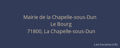 Mairie de la Chapelle-sous-Dun