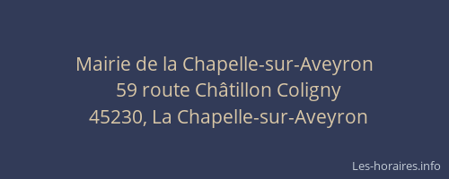 Mairie de la Chapelle-sur-Aveyron