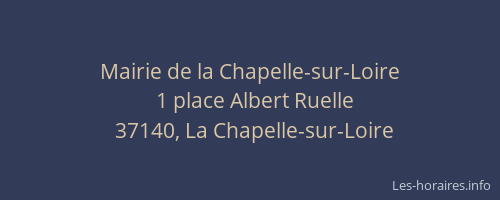 Mairie de la Chapelle-sur-Loire