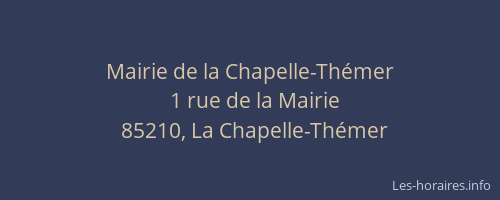 Mairie de la Chapelle-Thémer