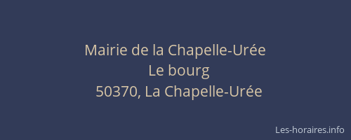 Mairie de la Chapelle-Urée