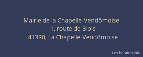 Mairie de la Chapelle-Vend&ocirc;moise