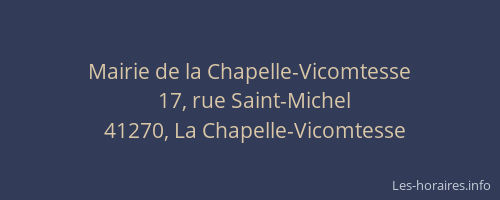Mairie de la Chapelle-Vicomtesse