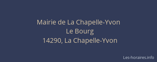 Mairie de La Chapelle-Yvon