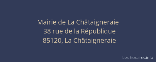 Mairie de La Châtaigneraie