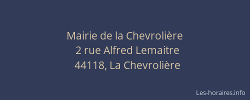 Mairie de la Chevrolière
