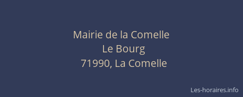 Mairie de la Comelle