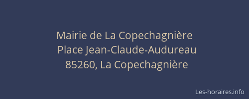 Mairie de La Copechagnière