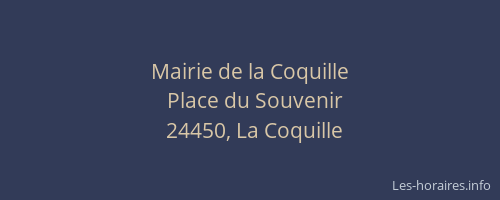 Mairie de la Coquille