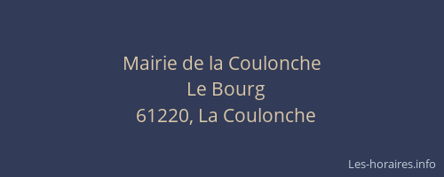 Mairie de la Coulonche