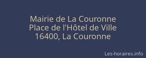 Mairie de La Couronne