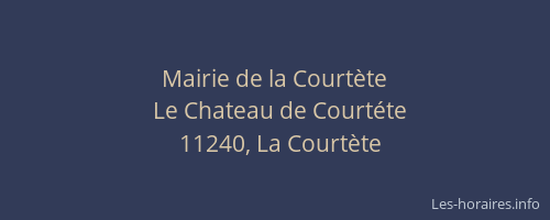 Mairie de la Court&egrave;te