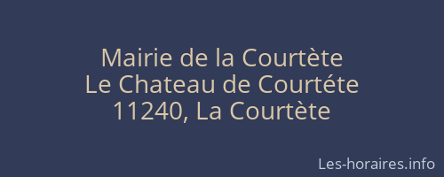 Mairie de la Courtète