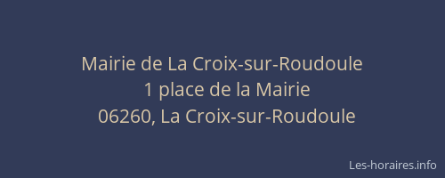 Mairie de La Croix-sur-Roudoule