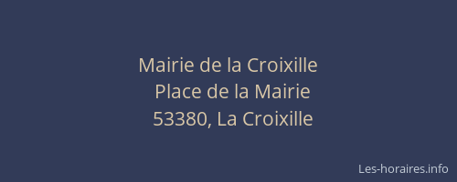 Mairie de la Croixille
