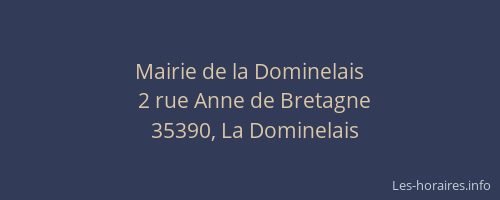 Mairie de la Dominelais