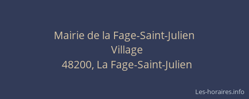 Mairie de la Fage-Saint-Julien
