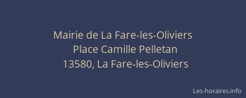 Mairie de La Fare-les-Oliviers