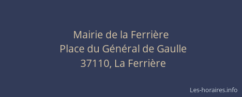 Mairie de la Ferri&egrave;re