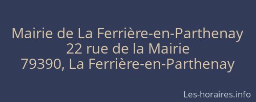 Mairie de La Ferrière-en-Parthenay