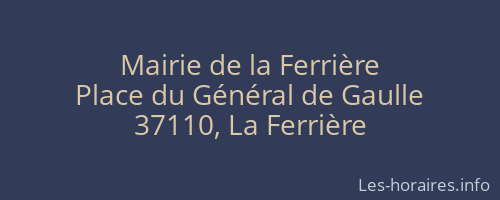 Mairie de la Ferrière
