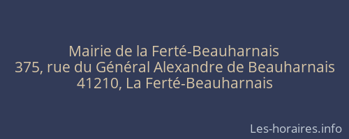 Mairie de la Ferté-Beauharnais