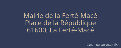 Mairie de la Ferté-Macé