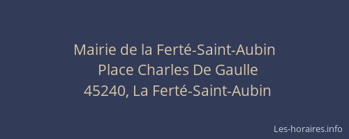 Mairie de la Fert&eacute;-Saint-Aubin