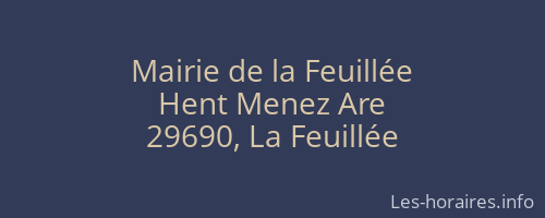 Mairie de la Feuillée