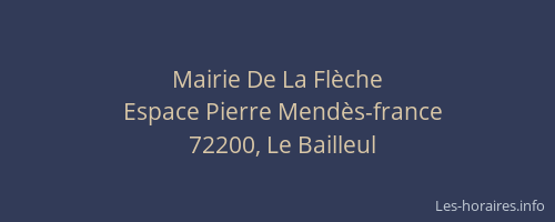Mairie De La Fl&egrave;che