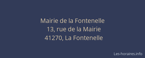 Mairie de la Fontenelle