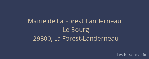 Mairie de La Forest-Landerneau
