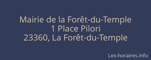 Mairie de la Forêt-du-Temple
