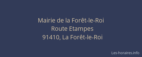 Mairie de la Forêt-le-Roi