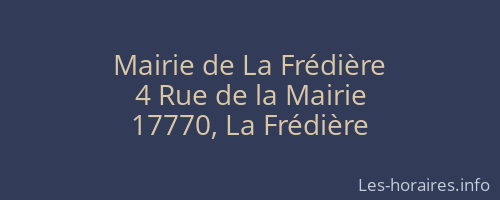 Mairie de La Frédière