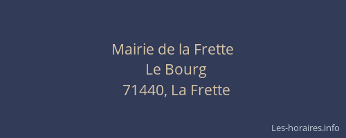 Mairie de la Frette
