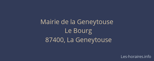Mairie de la Geneytouse