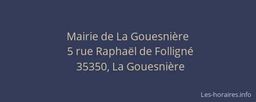 Mairie de La Gouesnière