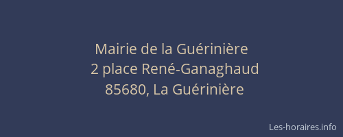 Mairie de la Guérinière