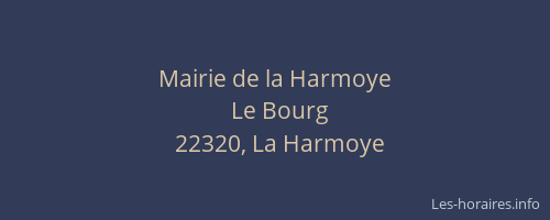 Mairie de la Harmoye