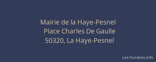 Mairie de la Haye-Pesnel